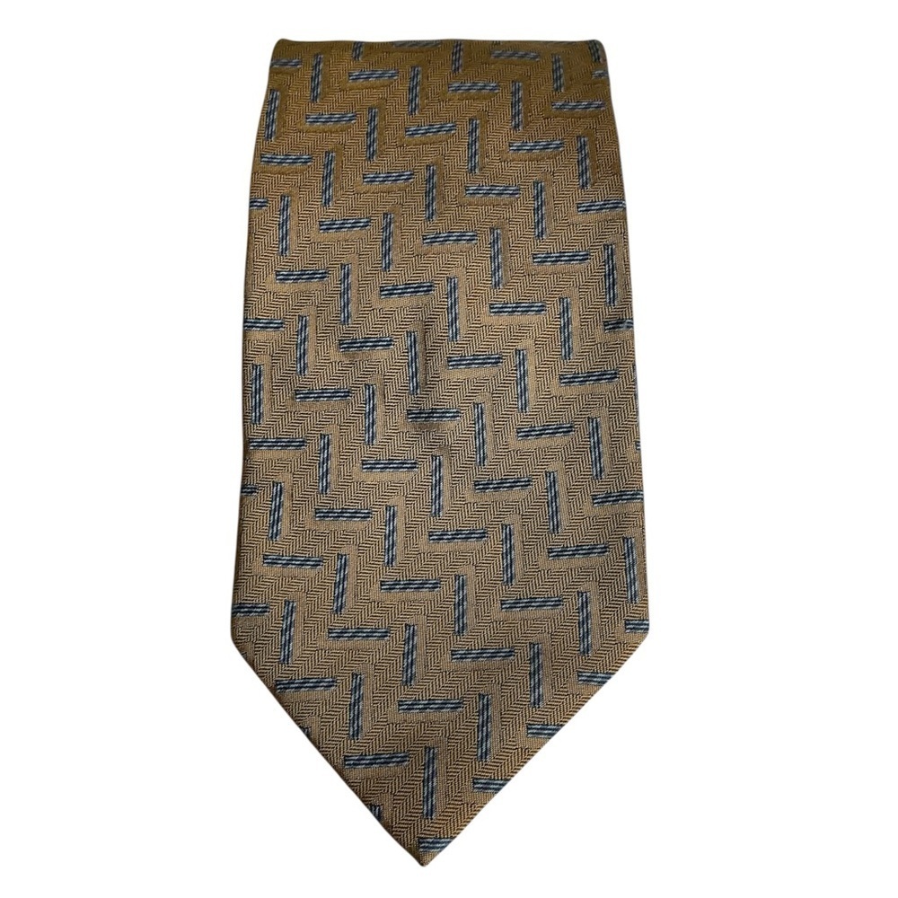 Jos. A. Bank Gold and Blue Patterned Tie